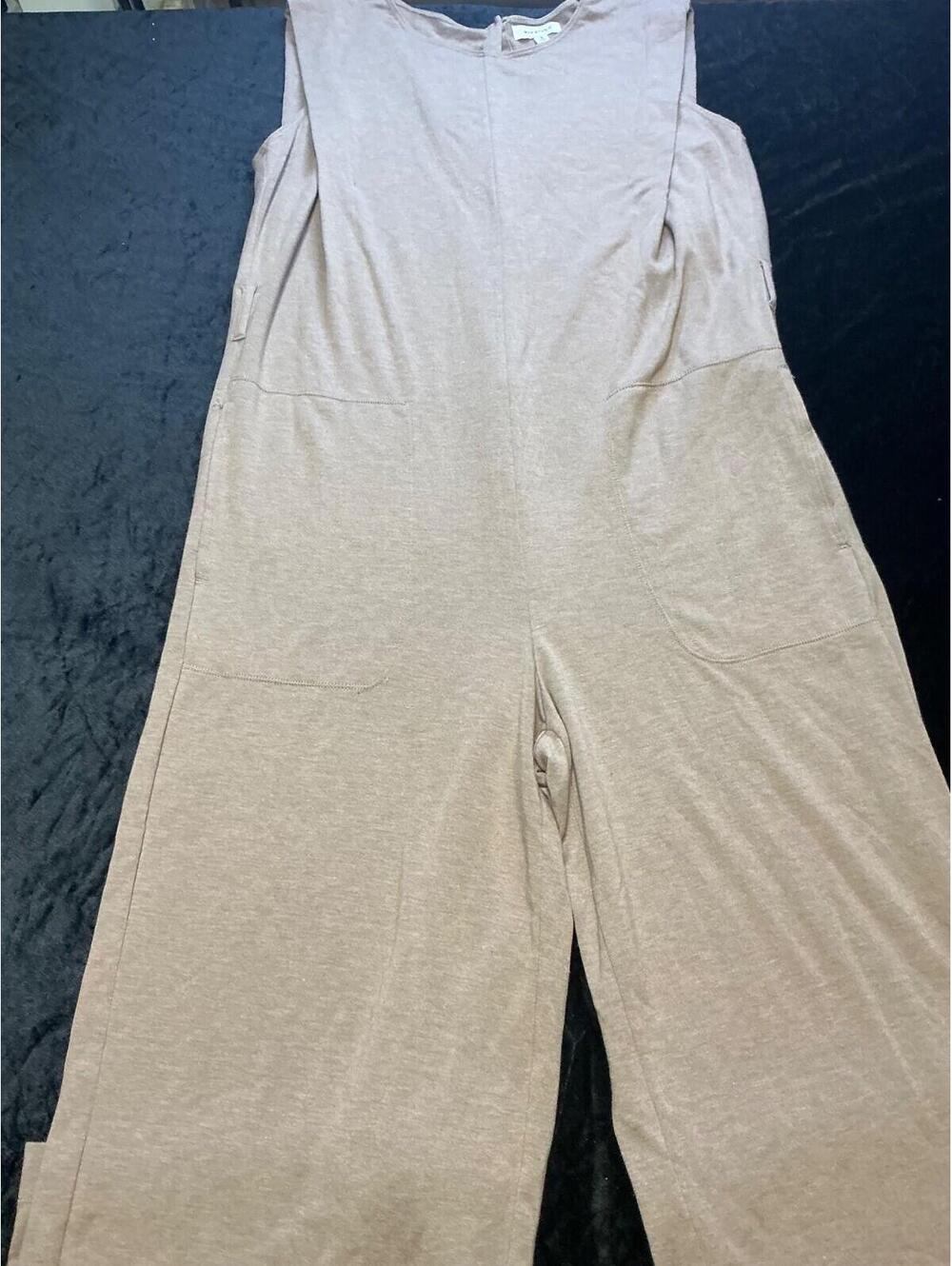 Max Studio French Terry Waist Tie Jumpsuit    Sz S